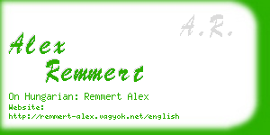 alex remmert business card